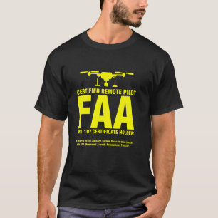 FAA gecertificeerde drone piloot grappige remote p T-shirt