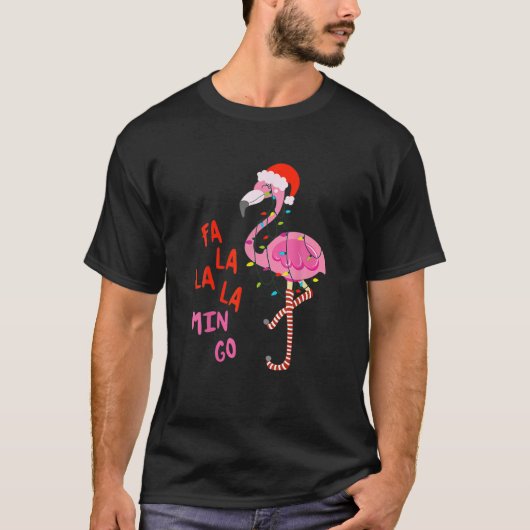 FAA La La La La Mingo-Flamingo voor kerstfeestdage T-shirt (Voorkant)