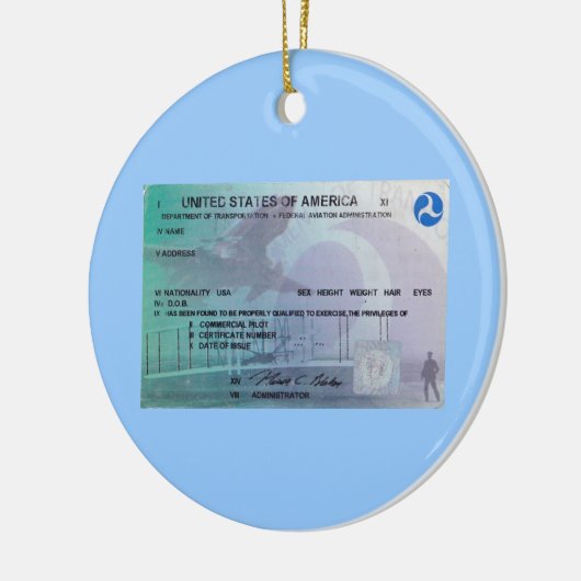 FAA Pilot Keramisch Ornament (Links)