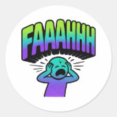 FAAAAHHH  RONDE STICKER (Voorkant)