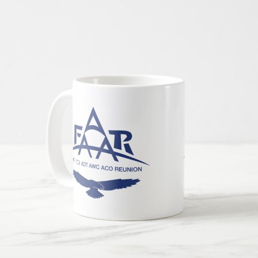 FAAAR Logo op Mok. Koffiemok (Voorkant links)