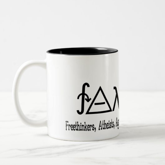 FAACT Atheïstische groepskist mok (Links)