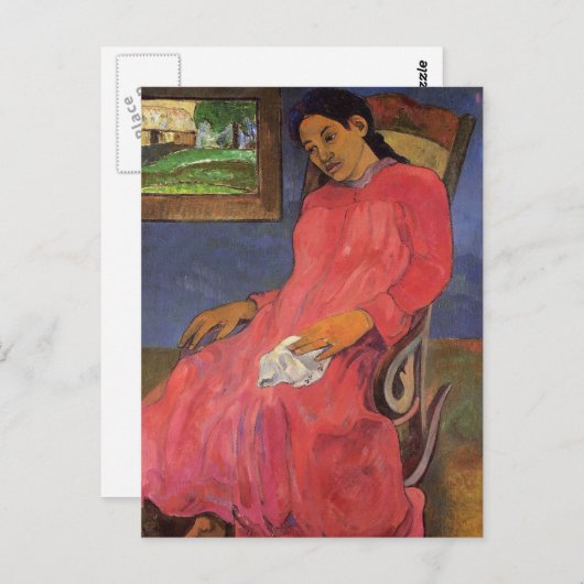 "Faaturuma (Melancholy)" - Briefkaart Paul Gauguin (Voorkant / Achterkant)