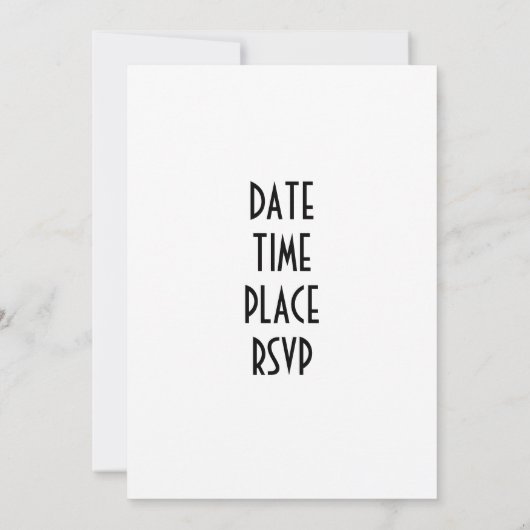 FAB "40th" PARTIJINVITATIE Kaart (Achterkant)