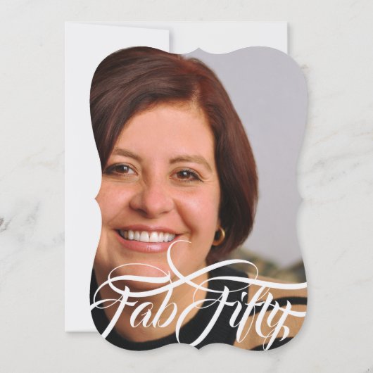 Fab 50 verjaardagsfeestje kaart (Achterkant)