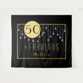 Fab 50e Verjaardag Cool Fun Zwart Tapijt Wandkleed (Voorkant (horizontaal))