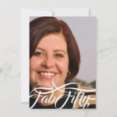 Fab 50th Birthday Party Modern Chic Red Kaart (Achterkant)