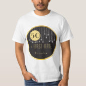 Fab 50th Cool Fun Birthday Zwart T-shirt (Voorkant)