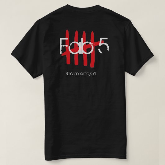 FAB 5-shirten T-shirt (Design achterkant)