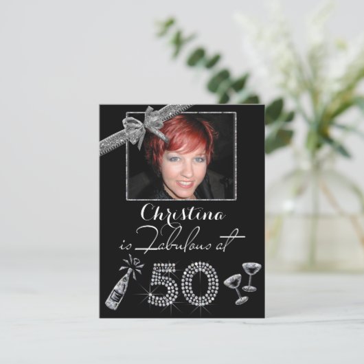 Fab bij 50 Champagne & Diamonds Voeg foto's toe op Kaart (Staand voorkant)