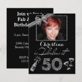 Fab bij 50 Champagne & Diamonds Voeg foto's toe op Kaart (Voorkant / Achterkant)