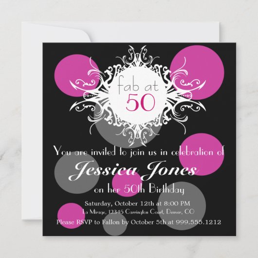 Fab bij de Uitnodiging van de Partij van de Dagen  (Voorkant)