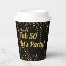 Fab Black en Gold Ribbons 50e verjaardag