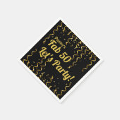 Fab Black en Gold Ribbons 50e verjaardag Servet (Hoek)