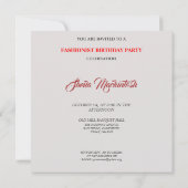 Fab Black Silhouette Glam Red Dress Shoes Birthday Kaart (Achterkant)