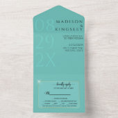 Fab Blauwgroen legant allen in één uitnodiging (Binnen)