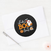 Fab Boo Lous Cute Ghost Halloween Ronde Sticker (Envelop)