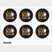 Fab Boo Lous Cute Ghost Halloween Ronde Sticker (Vel)