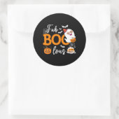Fab Boo Lous Cute Ghost Halloween Ronde Sticker (Tas)