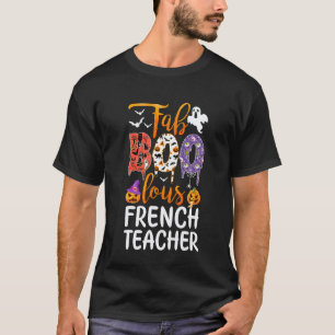 Fab Boo Lous Franse Leraar Boo Geest Pompoen Halen T-shirt