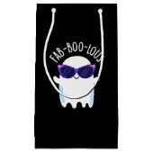 Fab-Boo-Lous Funny Ghost Pun Dark BG Klein Cadeauzakje (Voorkant)