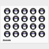 Fab-Boo-Lous Funny Ghost Pun Dark BG Ronde Sticker (Vel)