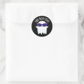 Fab-Boo-Lous Funny Ghost Pun Dark BG Ronde Sticker (Tas)