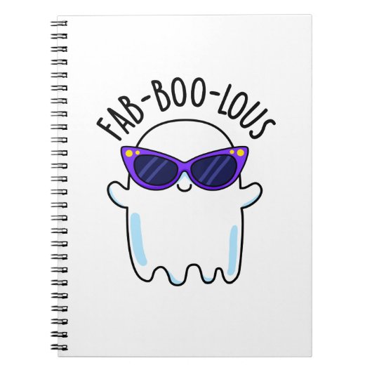 Fab-Boo-Lous Grap Grappige Spook Puns Notitieboek (Voorkant)