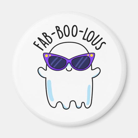 Fab-Boo-Lous Grappige Geest Pun Magneet (Voorkant)