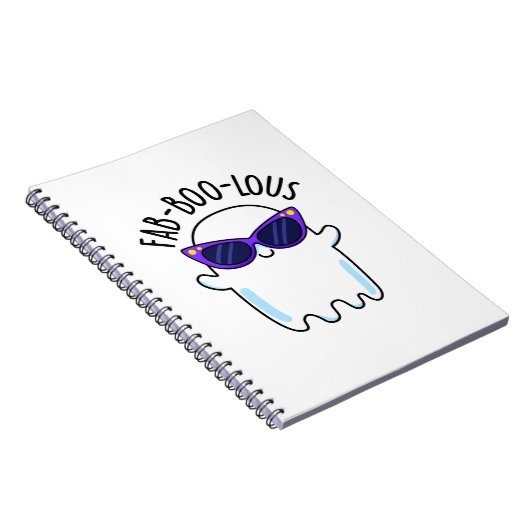 Fab-Boo-Lous Grappige Geest Pun Notitieboek (Rechterzijde)