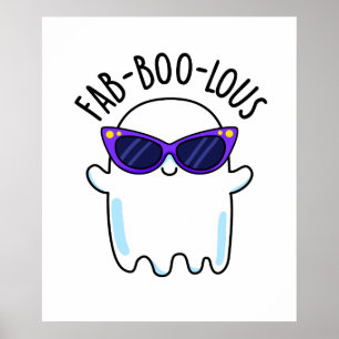 Fab-Boo-Lous Grappige Geest Pun Poster