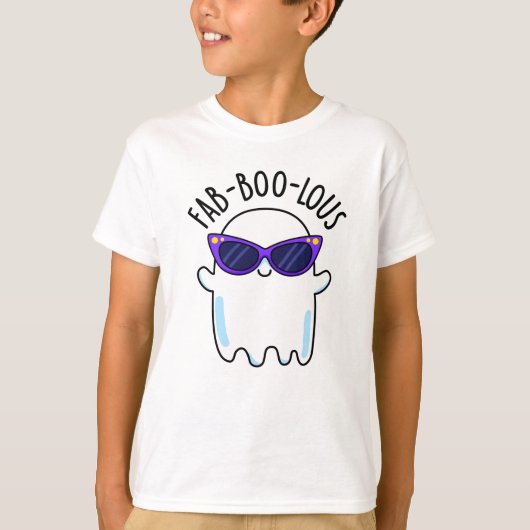 Fab-Boo-Lous Grappige Geest Pun T-shirt (Voorkant)