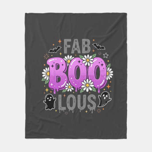 Fab Boo Lous Halloween Geest Ontwerp_1 Fleece Deken (Voorkant)