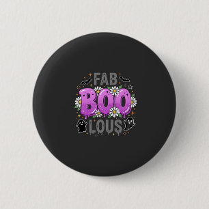 Fab Boo Lous Halloween Geest Ontwerp_1 Ronde Button 5,7 Cm
