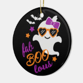 Fab Boo Lous Halloween Ghost Cute Keramisch Ornament (Links)
