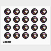 Fab Boo Lous Halloween Ghost Schattige Modern Ronde Sticker (Vel)