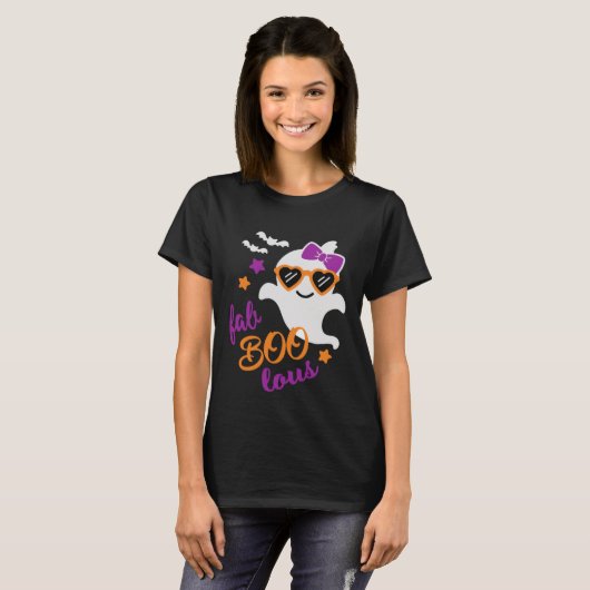 Fab Boo Lous Halloween Ghost T-shirt (Voorkant volledig)