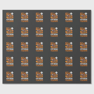 Fab-BOO-Lous leraar groep 6 Halloween Cadeaupapier