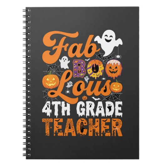 Fab-BOO-Lous leraar groep 6 Halloween Notitieboek (Voorkant)