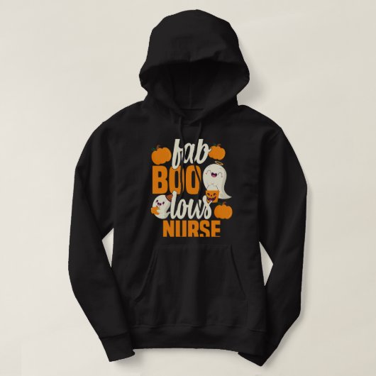 Fab Boo Lous Nurse Pumpkin Ghost Nursing Halloween Hoodie (Design voorkant)