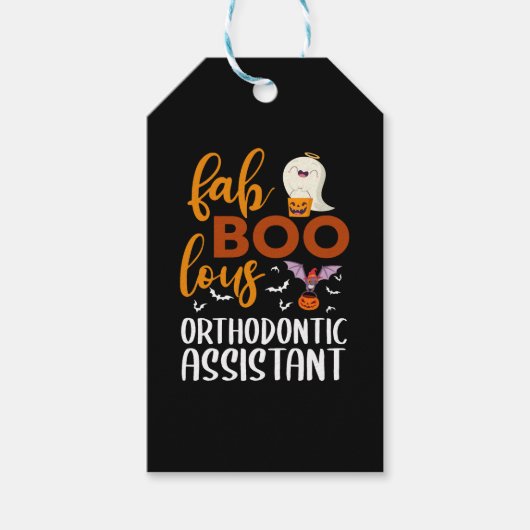 Fab Boo Lous Orthodontic Assistant Halloween Cadeaulabel (Voorkant)