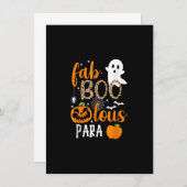 Fab Boo Lous Para Funny Halloween Teaching Kaart (Voorkant / Achterkant)
