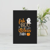 Fab Boo Lous Para Funny Halloween Teaching Kaart (Staand voorkant)