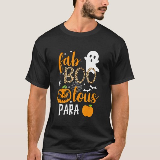 Fab Boo Lous Para Ghost Halloween T-shirt (Voorkant)