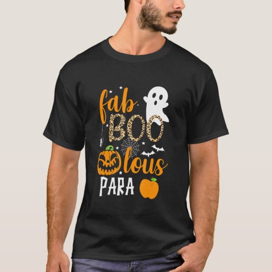 Fab Boo Lous Para Ghost Halloween T-shirt (Voorkant)