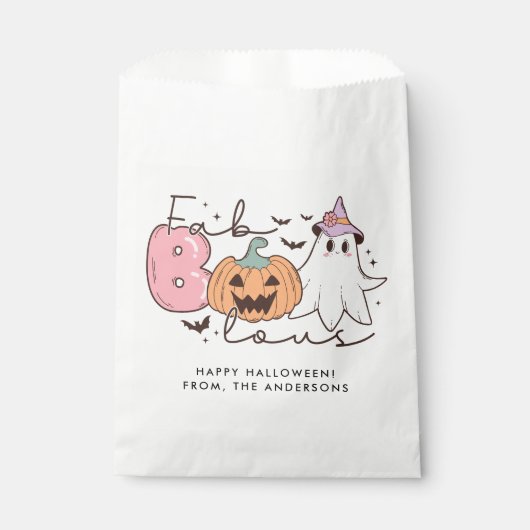 Fab-boo-lous Retro Groovy Halloween Bedankzakje (Voorkant)