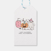 Fab-boo-lous Retro Groovy Halloween Cadeaulabel (Voorkant)