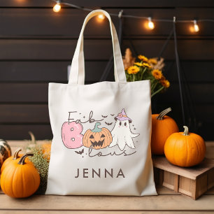 Fab-boo-lous Retro Groovy Halloween gepersonalisee Tote Bag