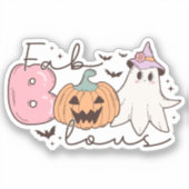 Fab-boo-lous Retro Groovy Halloween Sticker (Voorkant)