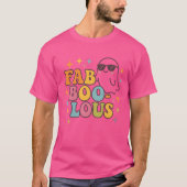 Fab-BOO-lous Retro Halloween Ghost Design T-shirt (Voorkant)